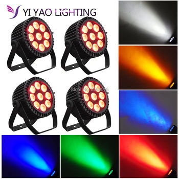 

4pcs/lot Waterproof LED Par 9x18W RGBWA UV DMX512 Stage Lighting Effect DJ