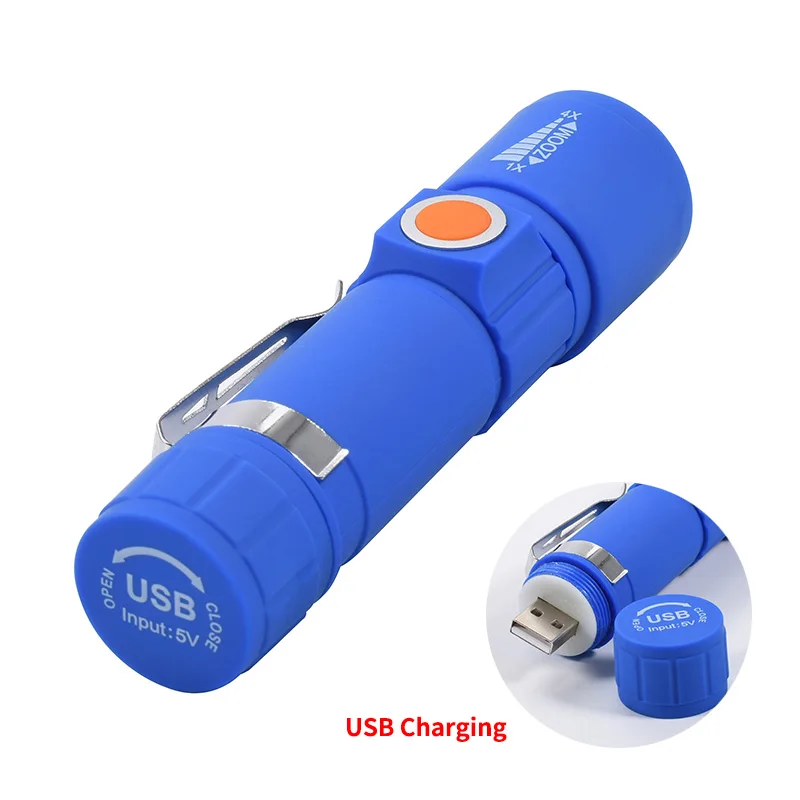 Светодиодный фонарик GIJOE с зарядкой от usb Q5 Фонарь 4 режимами практичный удобный