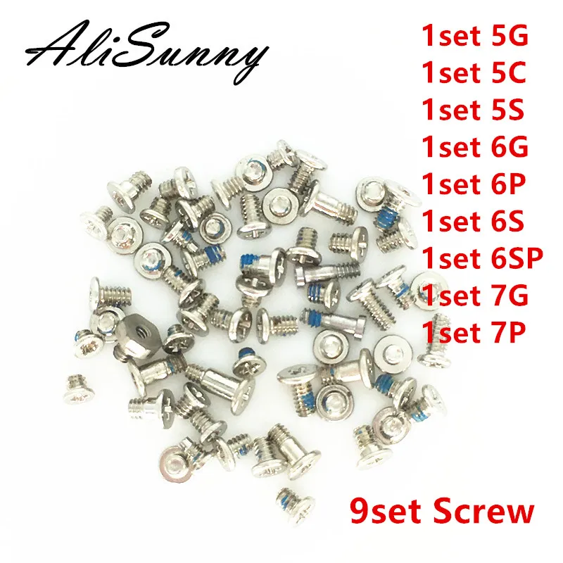 

AliSunny 9set Complete Screw Set for iPhone 7 6 6s Plus 5S 5 5C Full Screw Inner Kits Replacement Parts