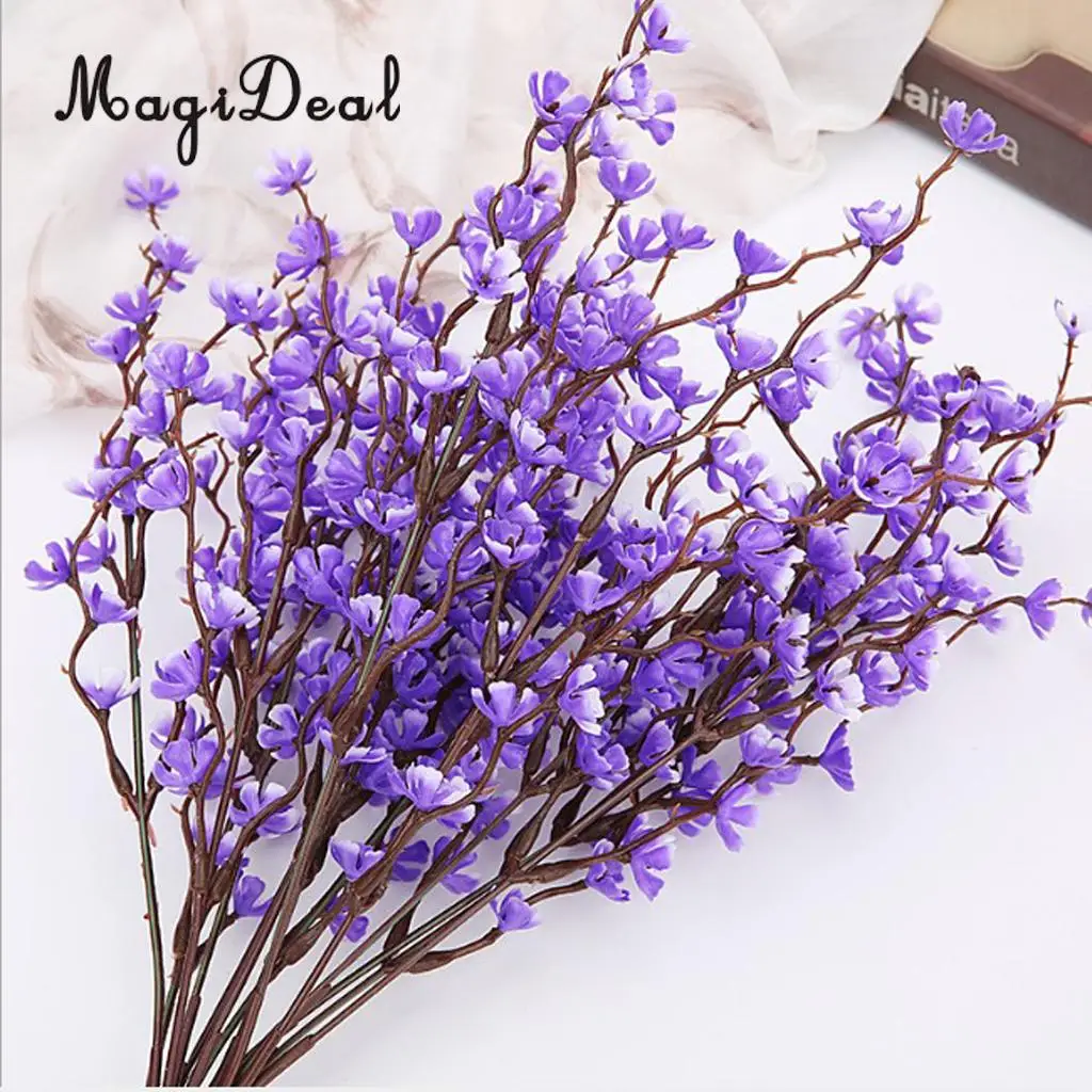 7 Forks Artificial Plum Blossom Branch Simulation Plastic Flower Branches Bouquets DIY Home Wedding Party Decor Art