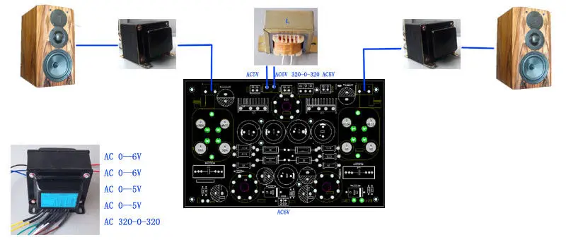 300B+ 6SN7+ 5U4G одиночный класс ламповый усилитель DIY комплект для HIFI 8 Вт+ 8 Вт