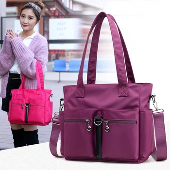 

Amberler Luxury Women Nylon Handbags Tote Bag Large Capacity Ladies Waterproof Crossbody Bags For Women Designer Casual Bag 2020