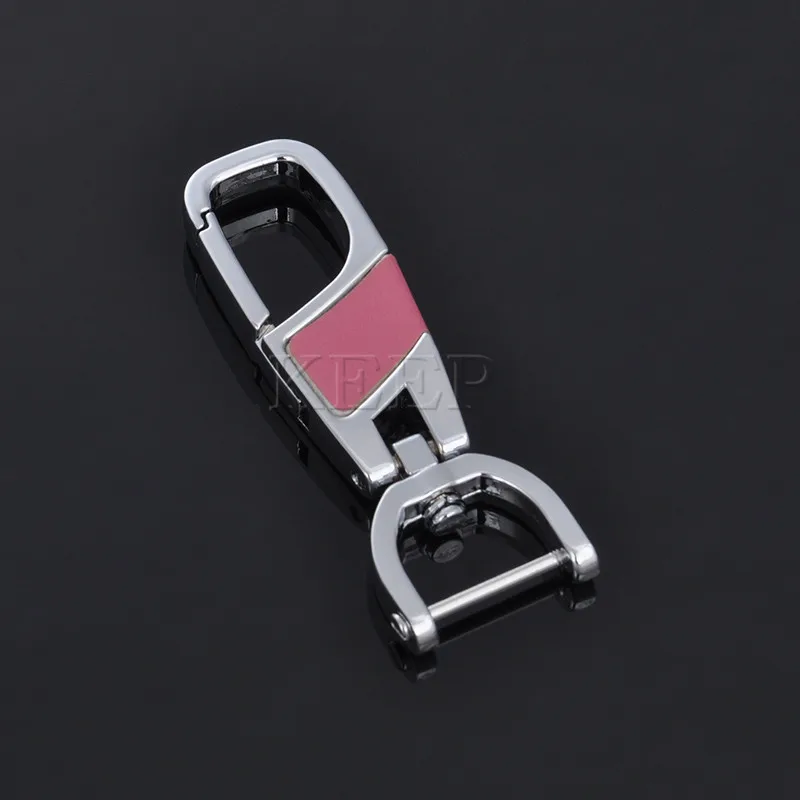 Модный кожаный металлический брелок автомобильный брелок Авто Брелок кольцо для ключей мотоцикла держатель брелок для BMW Audi Ford автостайлинг для Nissan - Название цвета: Pink