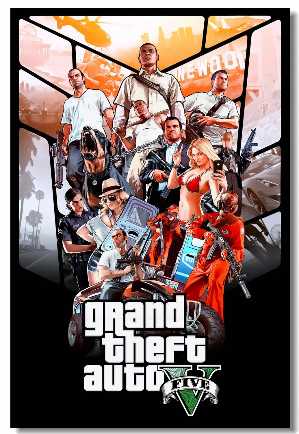 На заказ, на холсте, художественные Grand Theft Auto Poster GTA 5 San Andreas Game обои Grand Theft наклейки на стену фреска украшение дома#781