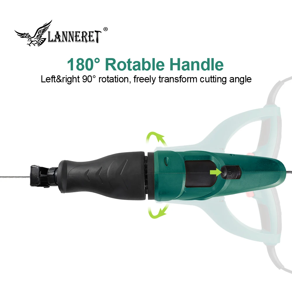 Goedkoop Lanneret 900W Elektrische Zaag Reciprozaag Multifunctionele Sabel Hand Saw Met Roterende Handvat Voor Hout En Metaal Snijden