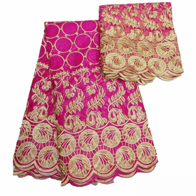 

2018 new arrival fuchsia high quality Bazin riche Getzner set lace fabric guinea brocade fabric nice looking Bazin lace fabric