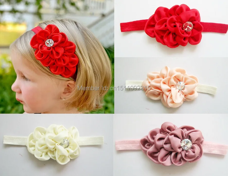 Kids Girls Flower Headbands Bubs Hair Bow Toddler Elastic Headwear 10pcs/lot | Детская одежда и обувь