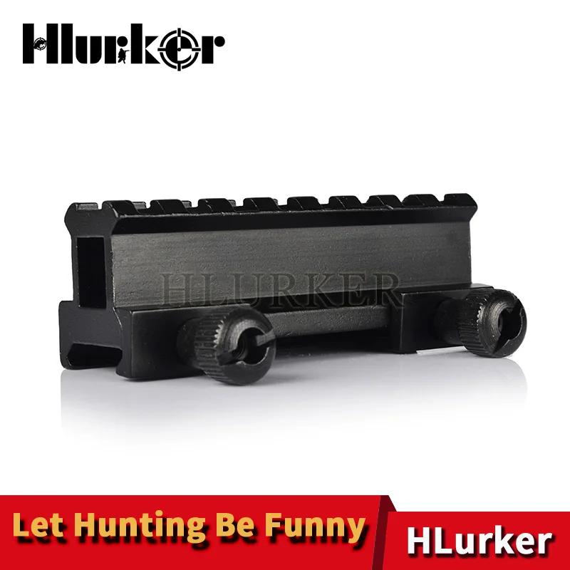 

Hlurker 8 Slot Tactical Scope Riser Base Mount 20mm Rail System Picatinny Rail Adapte rifle Scopes Mounts Rail For Rifle Airsoft