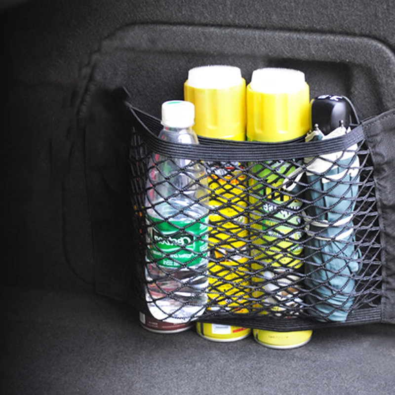 

Car Styling New Car Back Rear Trunk Travel Net Organizer Bag Storage Seat Elastic String Net Mesh Storage Bag Holder Pocket Cage