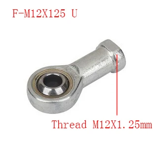 

Free shipping 2pcs F-M12X125U internal Female thread Fisheye rod end joint bearing,Universal joint;Thread M12X1.25mm