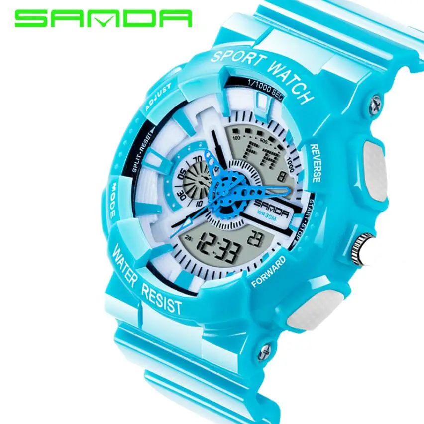 Kopen Mode Mannen Digitale Horloge Militaire Sport Horloge Waterdicht Luxe Quartz Digitale Elektronische Mannen Polshorloge Relogio Masculino