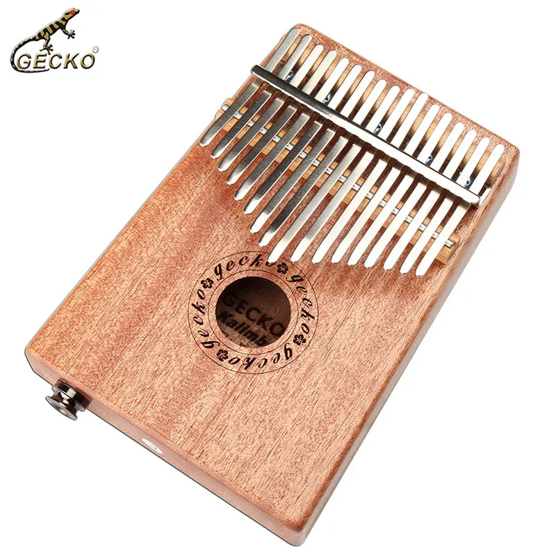 GECKO 17 ключ Kalimba красное дерево большой палец пианино Mbira Kalimba набор+ мелодия молоток твердой древесины клавиатура музыкальный инструмент K17MEQ - Цвет: K17MEQ