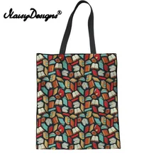 NoisyDesigns, хлопковые женские льняные сумки для покупок, забавные сумки для учителя, для любителей книг, с принтом, для девочек-подростков, для утилизации, вместительные пляжные сумки, Sacones Mujer