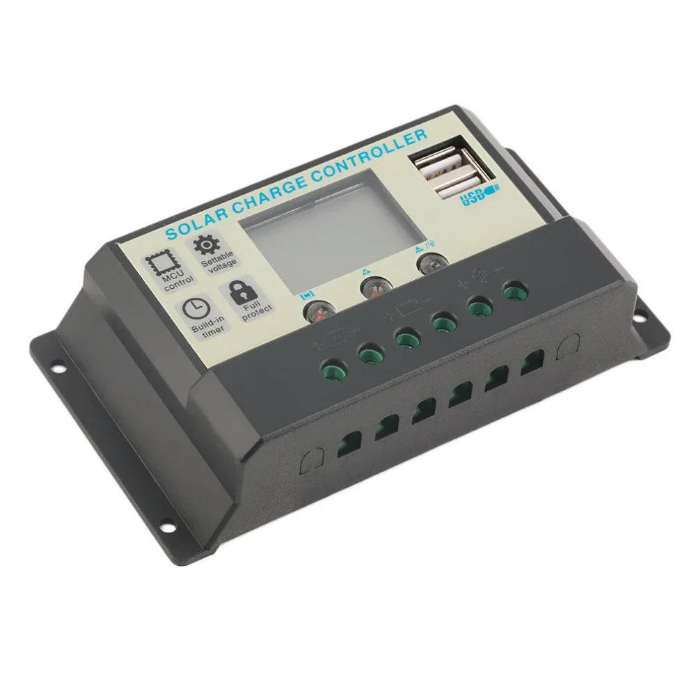 

Hot Selling!10A 12V 24V solar light Panels Battery Charge Controller 10Amps lamp Regulator free shipping