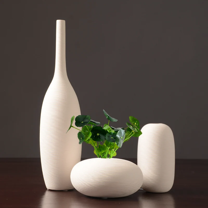 Color : Ceramic, Size : White YYLI Ceramic Flower Vase Living Room Dried Flower Flower Arrangement Soft Decoration Decoration Color : Ceramic, Size : White YYLI Ceramic Flower Vase Living Room Dried Flower Flower Arrangement Soft Decoration Decoration