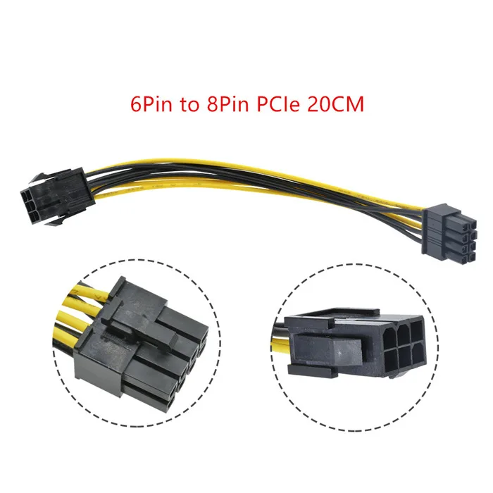 6Pin to 8Pin black