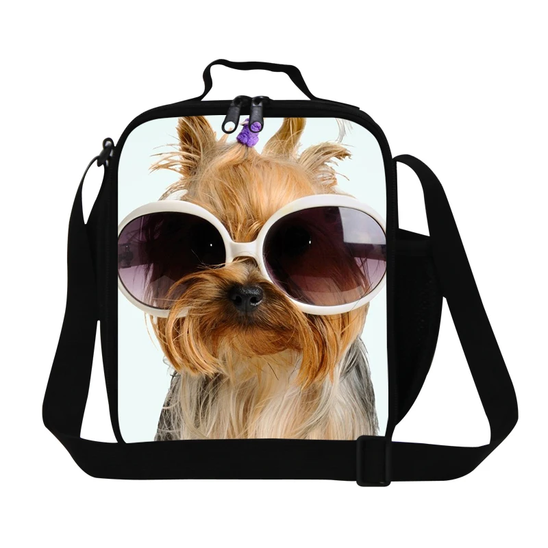 Животное домашний питомец собака 3D шаблон Ланч сумка для девочек школьная детская изолированная сумка для еды Женская Термическая сумка для еды для работы Сумки для взрослых