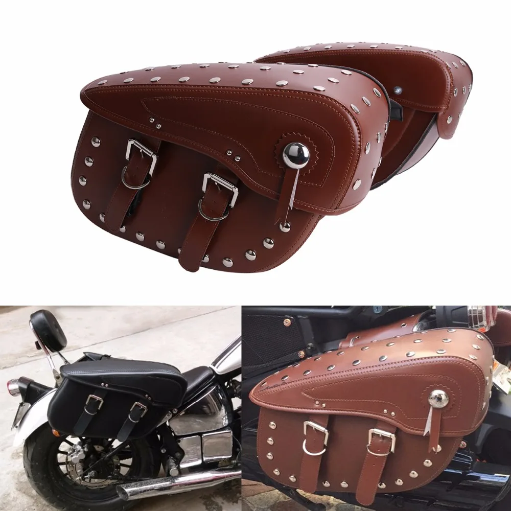 Motorcycle Tool Bag >> 1 Pair Brown Leather Rivet Studded Motorcycle Universal Saddle Bags Leather Motorbike Saddle Bag ... Motorcycle Tool Bag >> 1 Pair Brown Leather Rivet Studded Motorcycle Universal Saddle Bags Leather Motorbike Saddle Bag ...