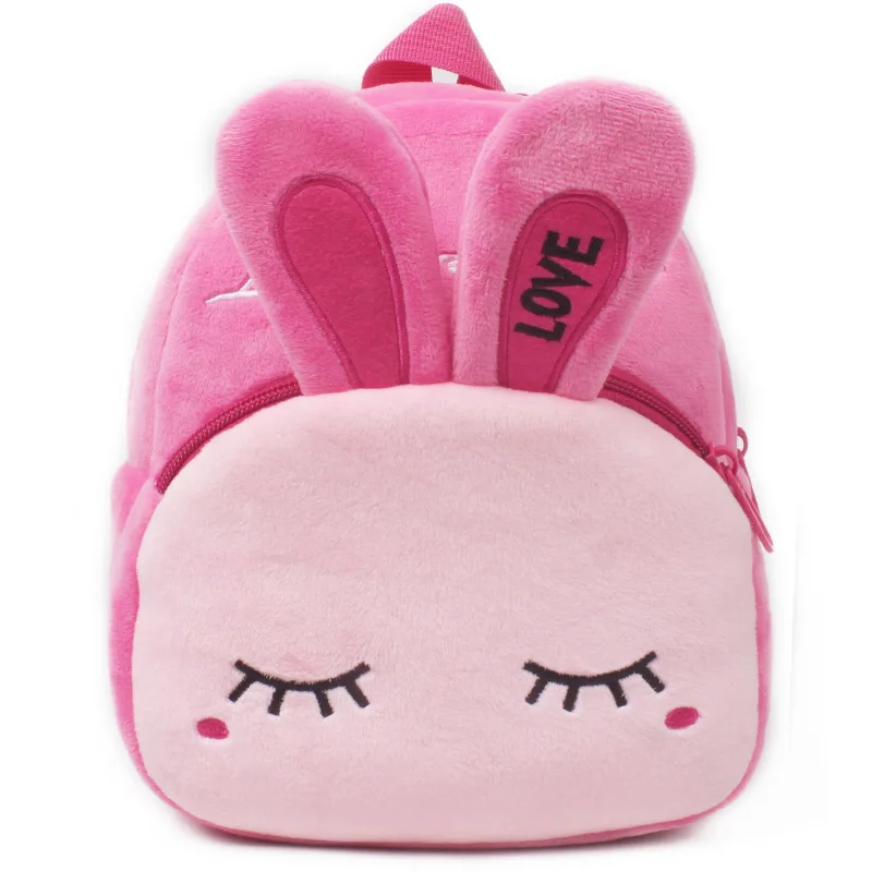 1 шт., плюшевый рюкзак для девочек, розовый котенок, школьные сумки, мультяшный кролик, плюшевые игрушки, сумки для детей