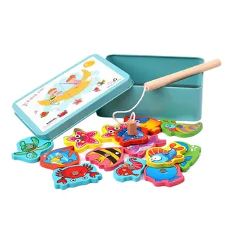 

Electric Iron boxed Kids magnetic fishing toy Set with Music and Light Baby Bath Toy Fishing Game Kids Indoor Outdoor Baby Toy