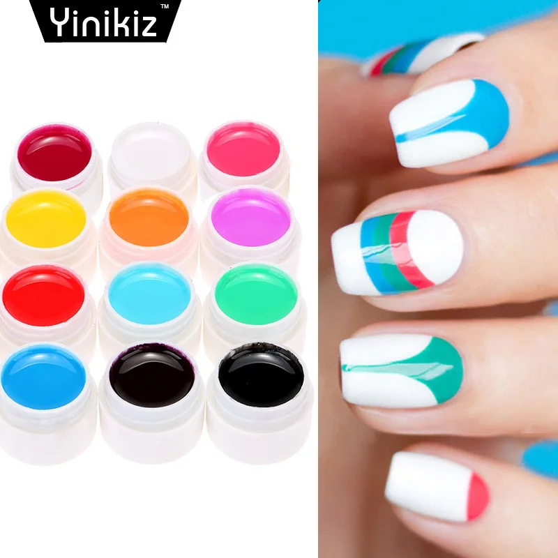 

DIY Promotion 8ml Nail Gel HOT SALE 12 COLORS Nail Art Nail Polish Polish UV LED Gel Polish Semi Permanent Gel Varnish