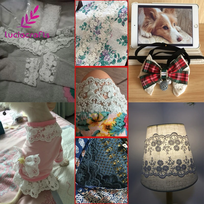 Lucia crafts 1 ярд/партия отделка кружевной ткани 12 5 см ленты для свадебного платья