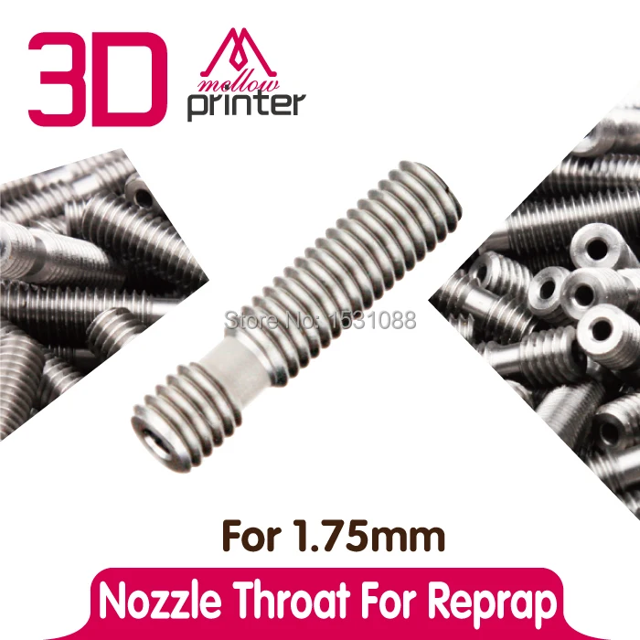 

High Quality 5pcs M6*26 Nozzle Throat For Reprap 3D Printer Extruder HotEnd 1.75mm