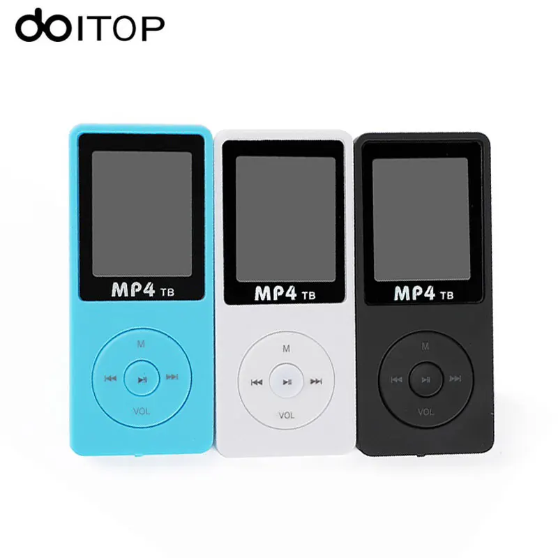 DOITOP MP4 плеер 80 часов воспроизведения музыки 1," экран HiFi звук MP3 MP4 Walkman Аудио Видео плеер электронная книга FM с 8 Гб TF карта