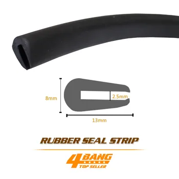 

5 Metre 197" U Shape Trim Black Protector Guard Strip Rubber Grip Lock Soundproof Dustproof Waterproof Pillar Seal Edge #64