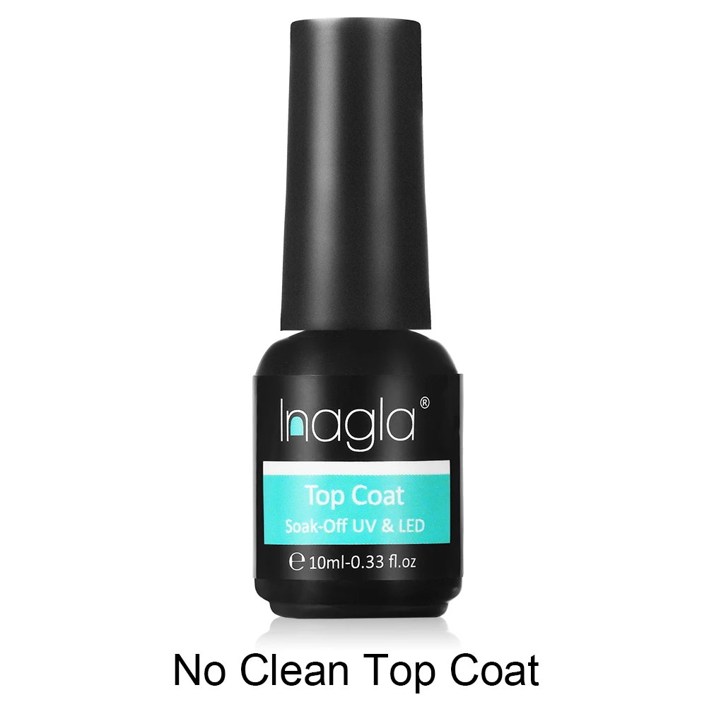 Inagla 10 мл флуоресцентный и макарон цвет замачиваемый УФ светодиодный Гель-лак для ногтей Декоративный Гель-лак - Цвет: No Clean Top Coat