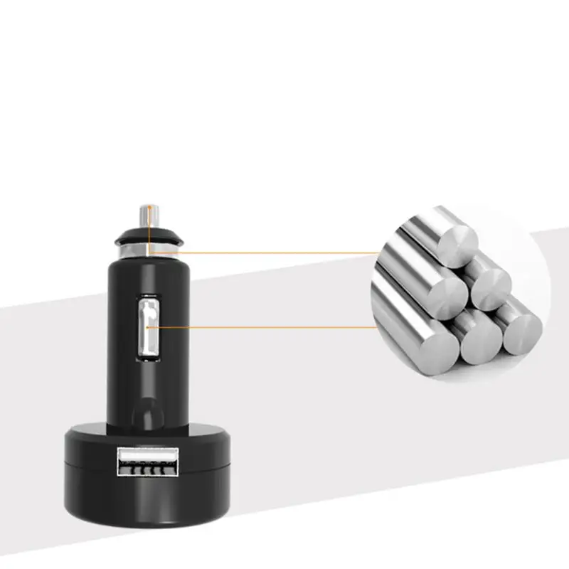 Многофункциональное автомобильное зарядное устройство 12 В/24 В Цифровой вольтметр-термометр автоматический Вольтметр Манометр 2.1A быстрое зарядное устройство для телефона планшета