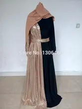 Real Image Musilim Evening Dresses Long Sleeve 2016 Robe De Soiree Sequins Sexy Dubai Kaftan Abaya Prom Party Dresses With Hijab