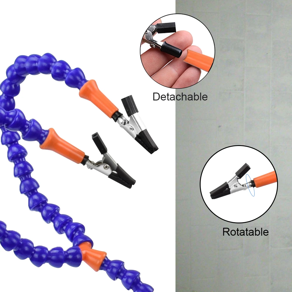  ACALOX Third Hand Tool Table Clamp Soldering Helping Hand Flexible Arm Alligator Clip PCB Board Hol