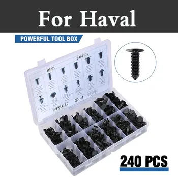 

240pcs Car Door Trim Panel Clips Species Assortment Push Retainer Set Rivets For Geely Beauty Leopard Ck Emgrand Ec7 Ec8 X7