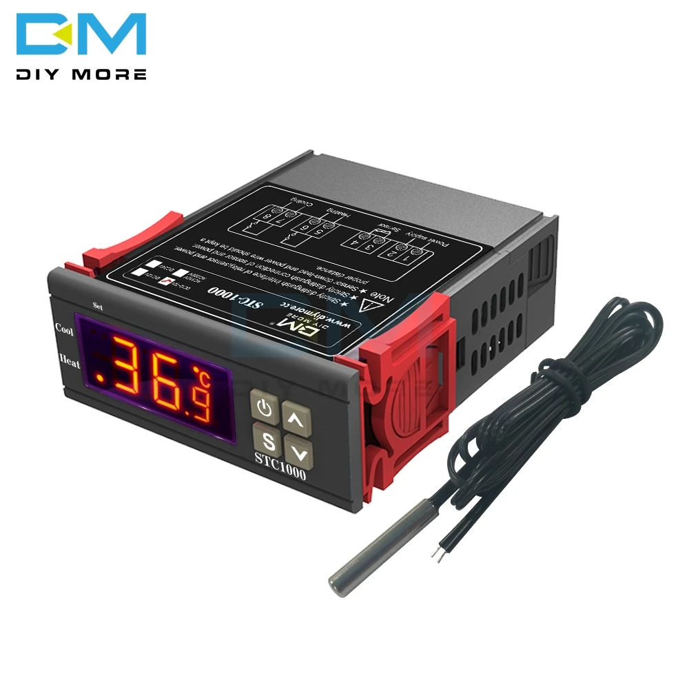 

STC-1000 DC 12-72V LED Digital Temperature Controller Thermoregulator Thermostat Temperature Sensor Waterproof Line
