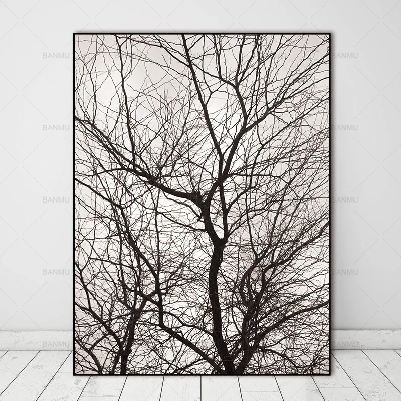 

Wall Pictures Nordic Trees Winter Abstract for Living Room Art Decoration Pictures Scandinavian Canvas Painting Prints No Frame