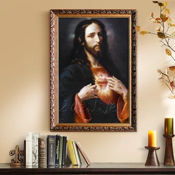 

Spray painting heart of Jesus Christ Jesus print Giclee print on canvas art deco painting quality wall stickers home decor art 6
