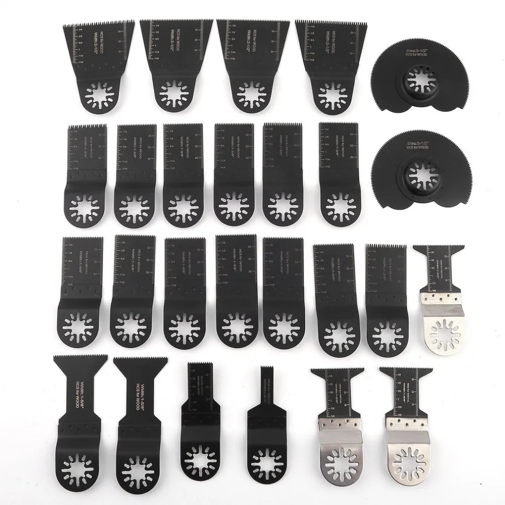 

26 PCS Bi-Metal Fine Tooth&Coarse Tooth Cutting Pieces Cutting Tablets Cut-offs Kit for Fein Multimaster for Bosch for Makita