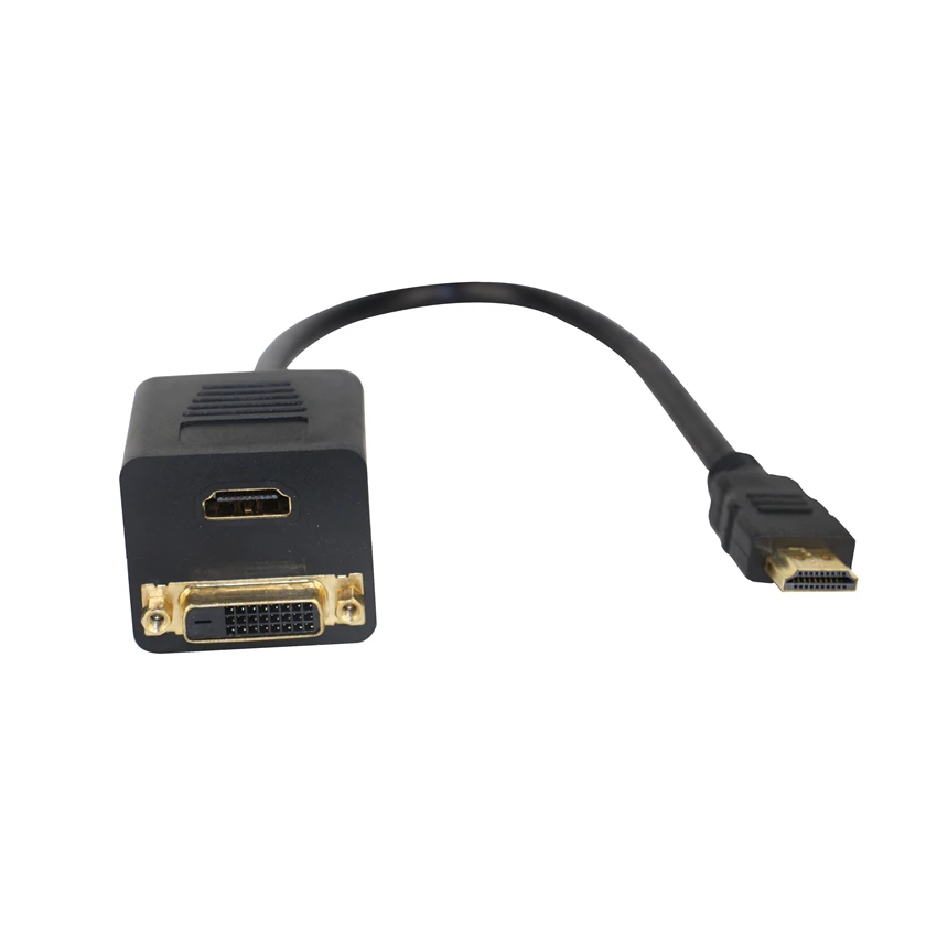DVI Fiber Extender,2016 DVI-D 24+1 HDTV female to HDTV male adapter with cable for 3D 1080P LDC Projector Computer Video Card (8)
