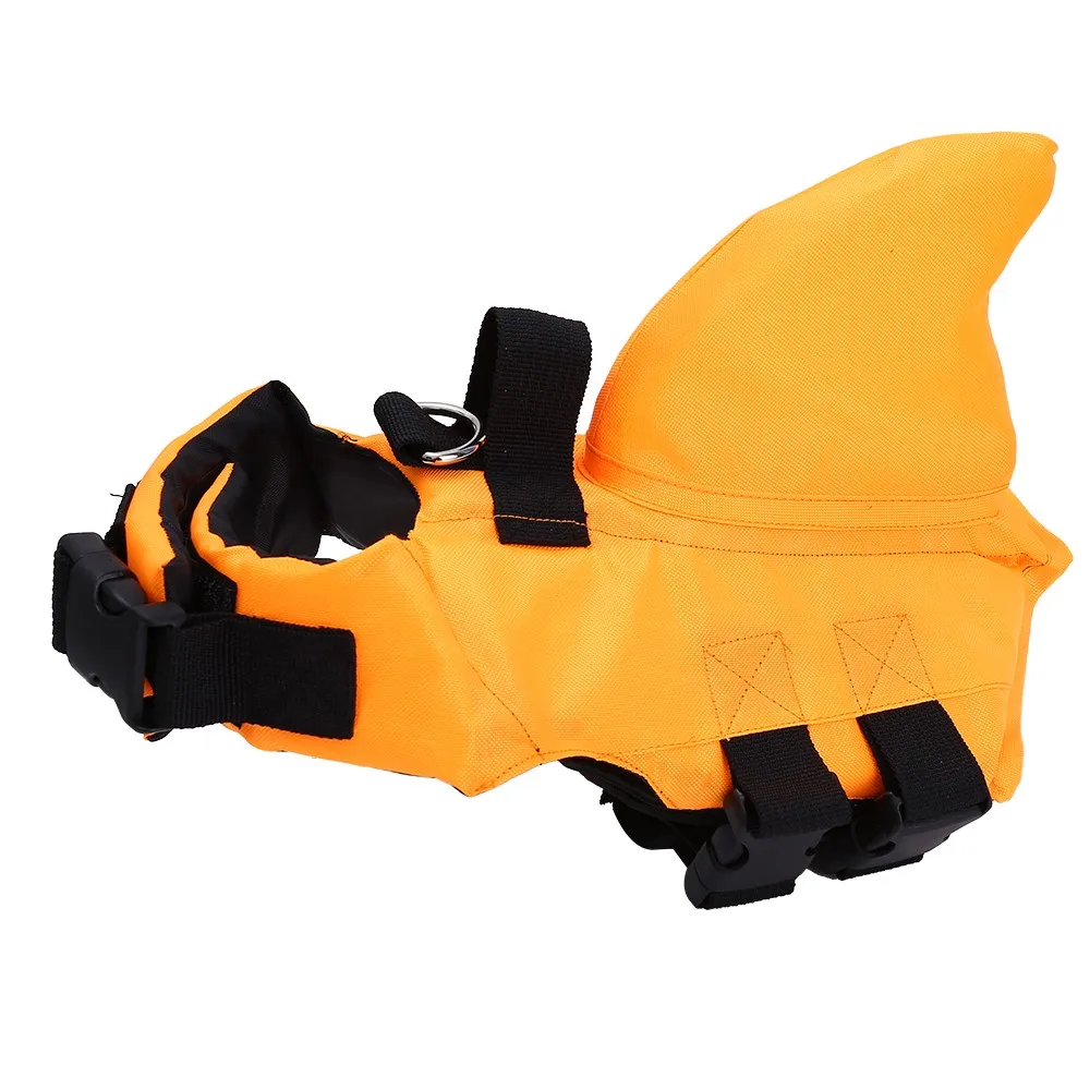 Спасательный жилет для собак Акула для плавания безопасная Спасательная куртка для маленьких/средних/больших собак летняя безопасная одежда для плавания/шлейка