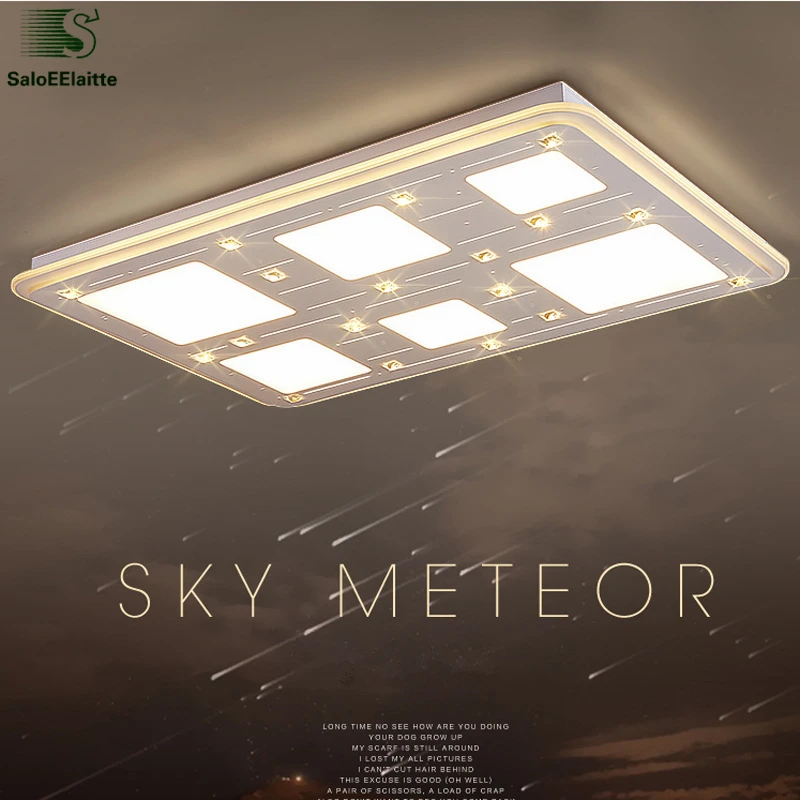 Thin Acrylic Rectangle Led Dimmable Ceiling Light Remote Control Thin Acrylic Rectangle Led Dimmable Ceiling Light Remote Control Luminaire Lamp Indoor Lighting Fixtures Lamparas