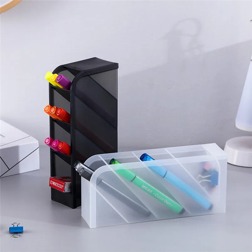 

Multi-function Plastic Desktop Storage Box Pen Organizer Holder Caddy Office Pencil Mesh Desktop Storage Desk Pen Holder H01