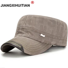 Хлопок, унисекс, для мужчин и женщин, с плоским верхом, кепка, со старым эффектом, военные шапки, классические, одноцветные, козырек, шляпа, лето, осень