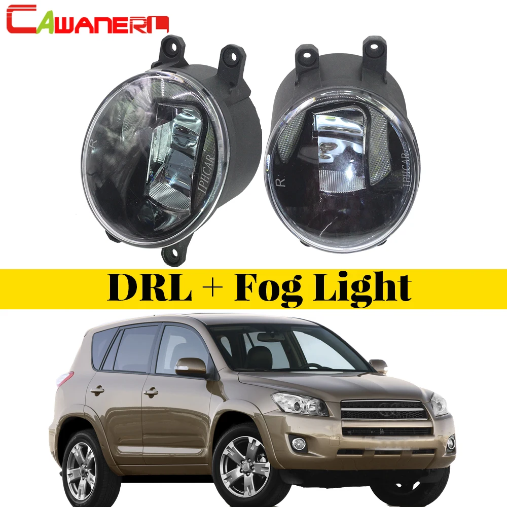 Cawanerl Car Styling LED Lamp Fog Light Daytime Running Light DRL White 12V For Toyota RAV4 2006 2007 2008 2009 2010 2011 2012 Cawanerl Car Styling LED Lamp Fog Light Daytime Running Light DRL White 12V For Toyota RAV4 2006 2007 2008 2009 2010 2011 2012