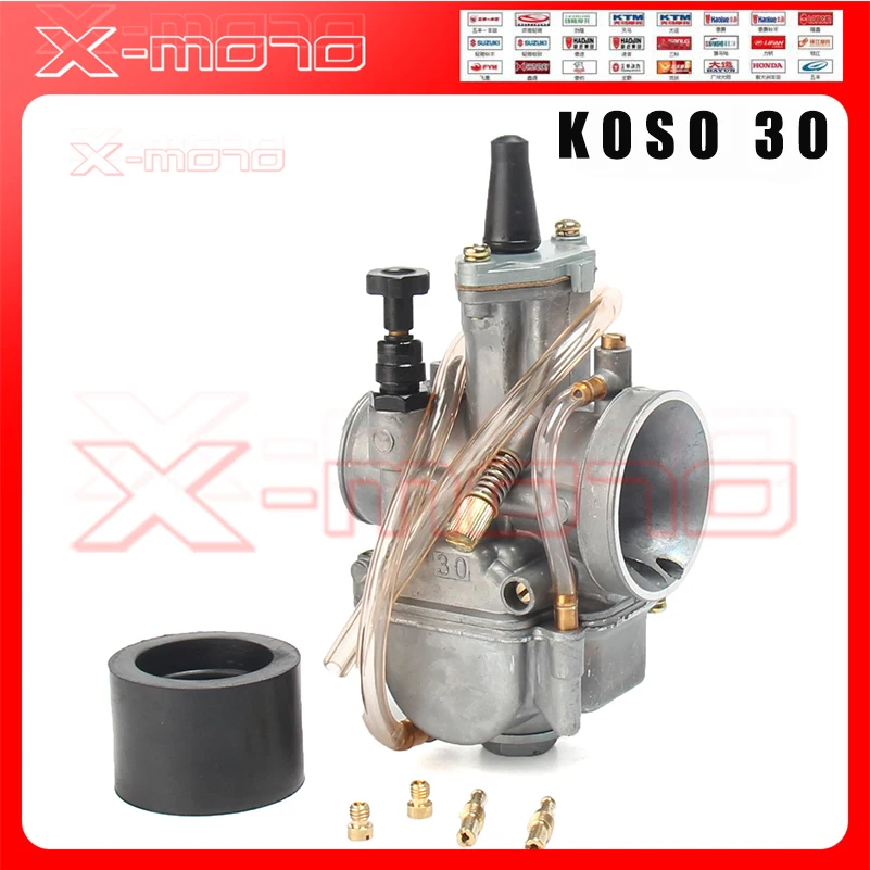 

KOSO 30 Carb 2T 4T Universal Koso OKO Motorcycle Carburetor Carburador 21 24 26 28 30 32 34mm With Power Jet For Racing Moto