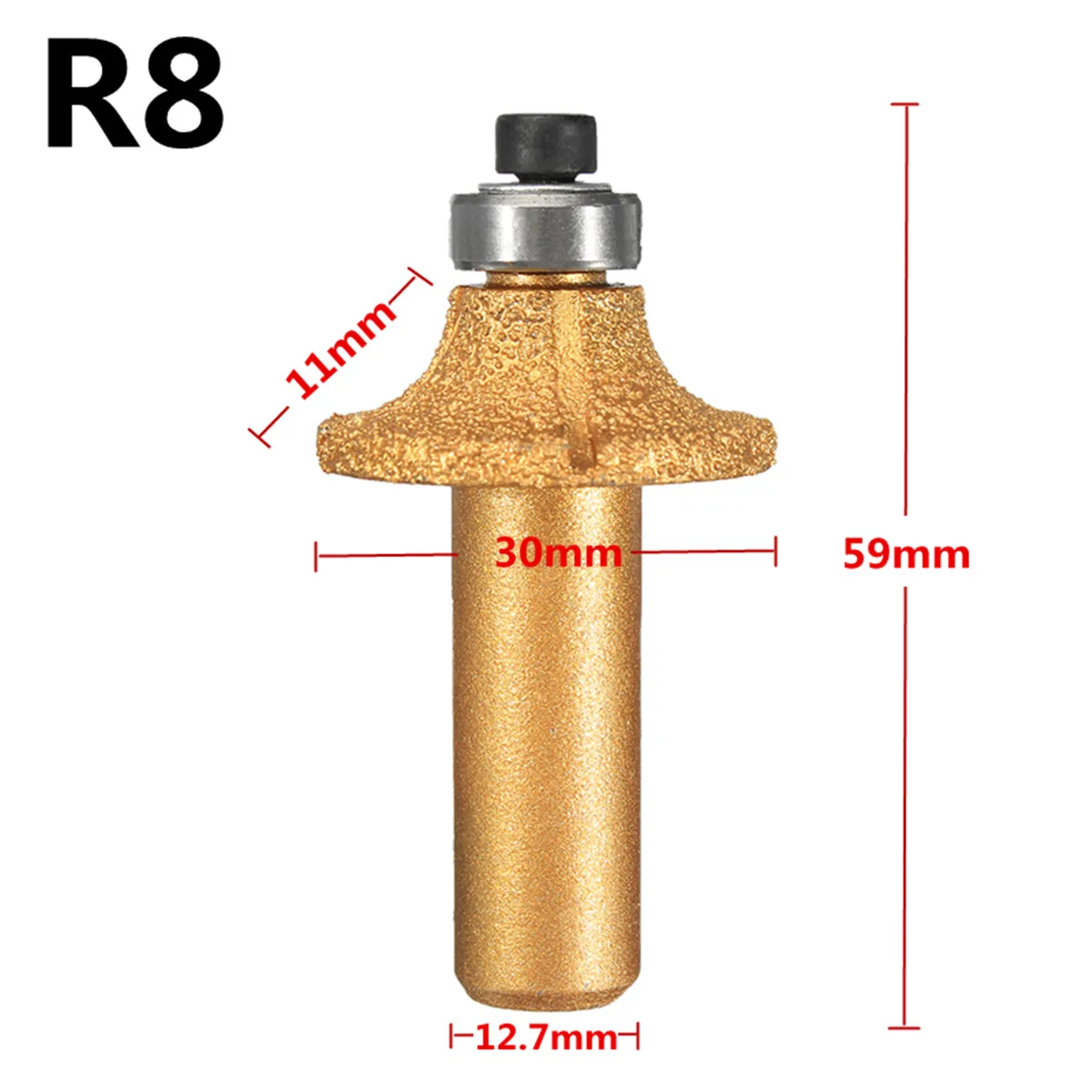 1 шт. R8/R10/R12 алмазный камень мрамор шлифовальный край фрезы 1/" хвостовик фрезы