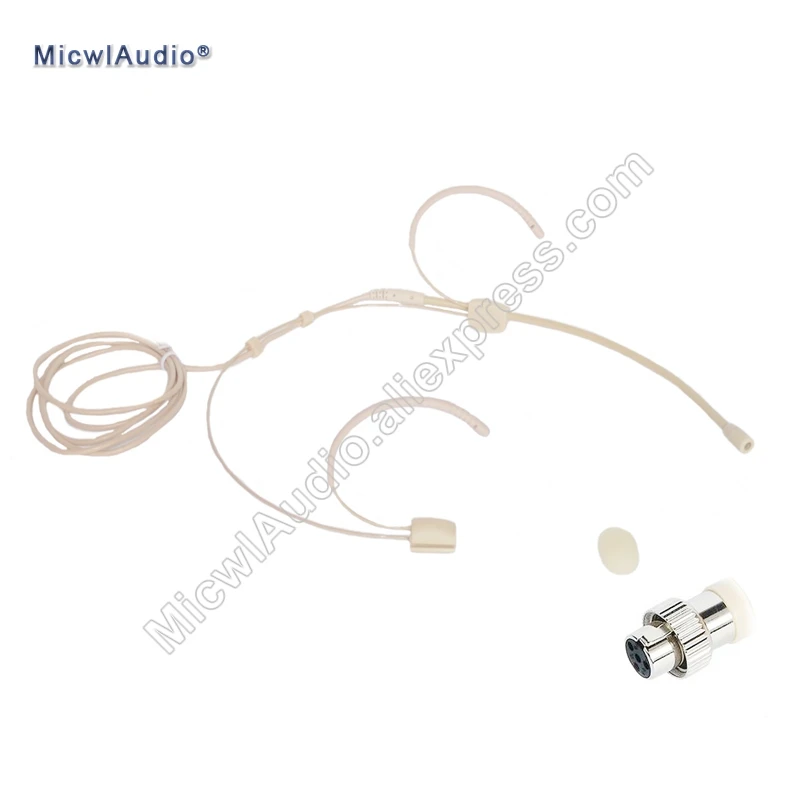 

Omidirectional Microphone For Mipro Pro Headset Head-mounted Headworn Condenser Connector Mini XLR 4PIN Lock MP-005