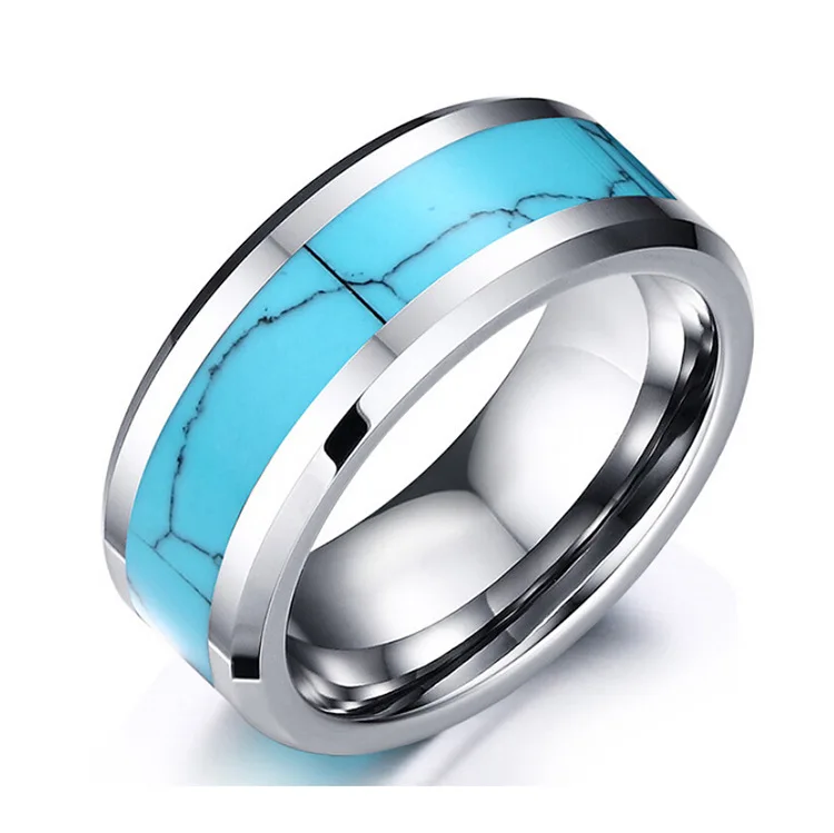 

New Fashion Wedding Rings Stainless steel nlay For Woman/Man