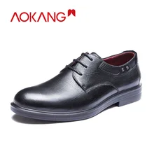 AOKANG New Arrival men dress shoes genuine leather men shoes brand shoes men brogue shoes high quality free shipping