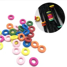 Деревянные бусины дредлок 20 шт. разноцветные манжеты дредлок бусины-Dread бусины для волос 7 мм отверстие деревянные волосы дреды бусины цвет ful